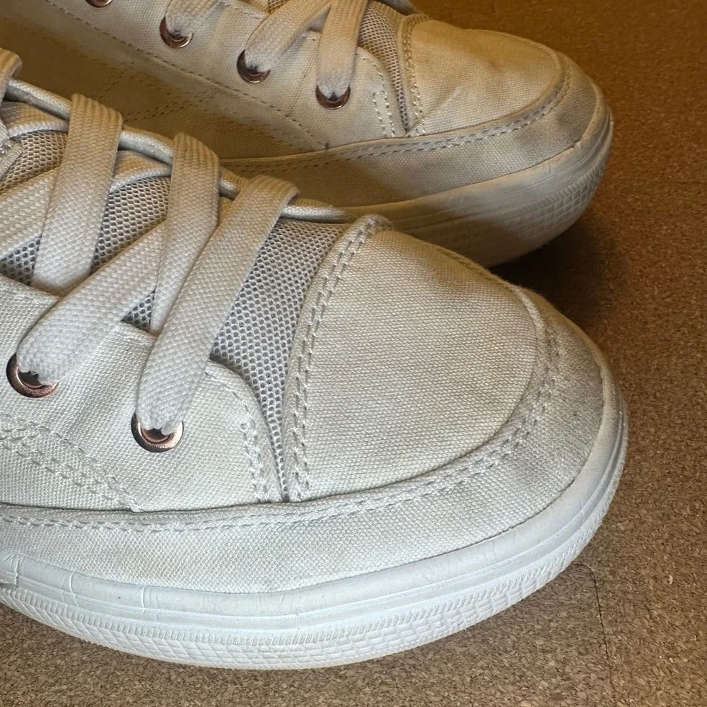 Skechers Los Angeles Arch Fit White Rose Gold Sneakers 177190W Womens 9.5 Wide